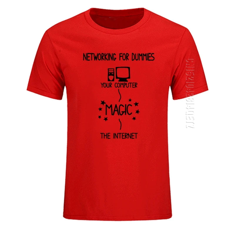 Networking for Dummies – Funny IT Programmer T-Shirt