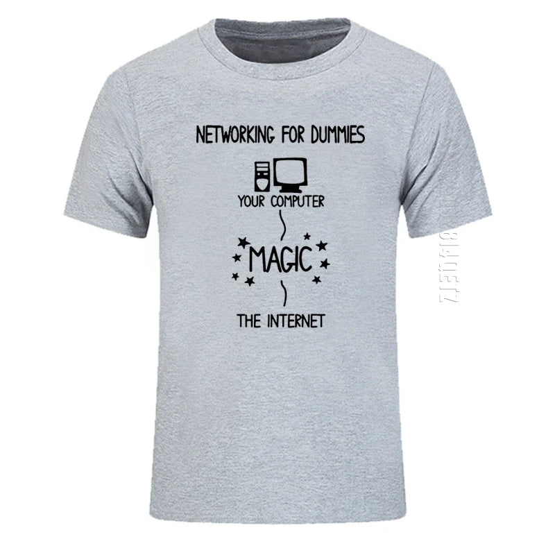 Networking for Dummies – Funny IT Programmer T-Shirt