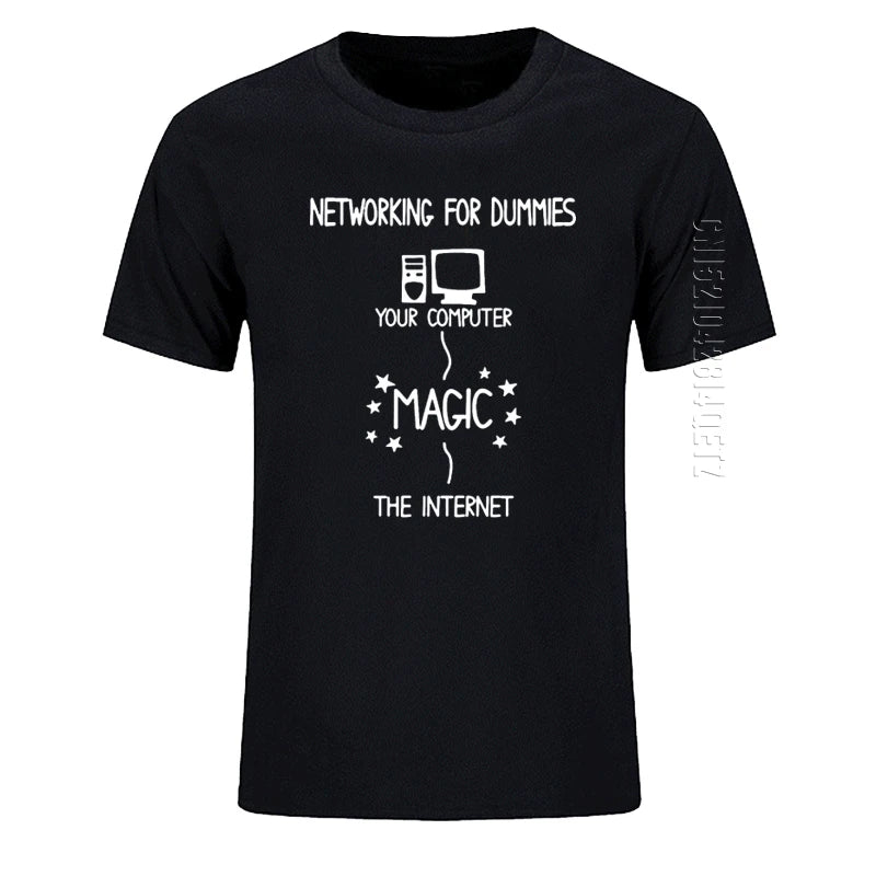 Networking for Dummies – Funny IT Programmer T-Shirt