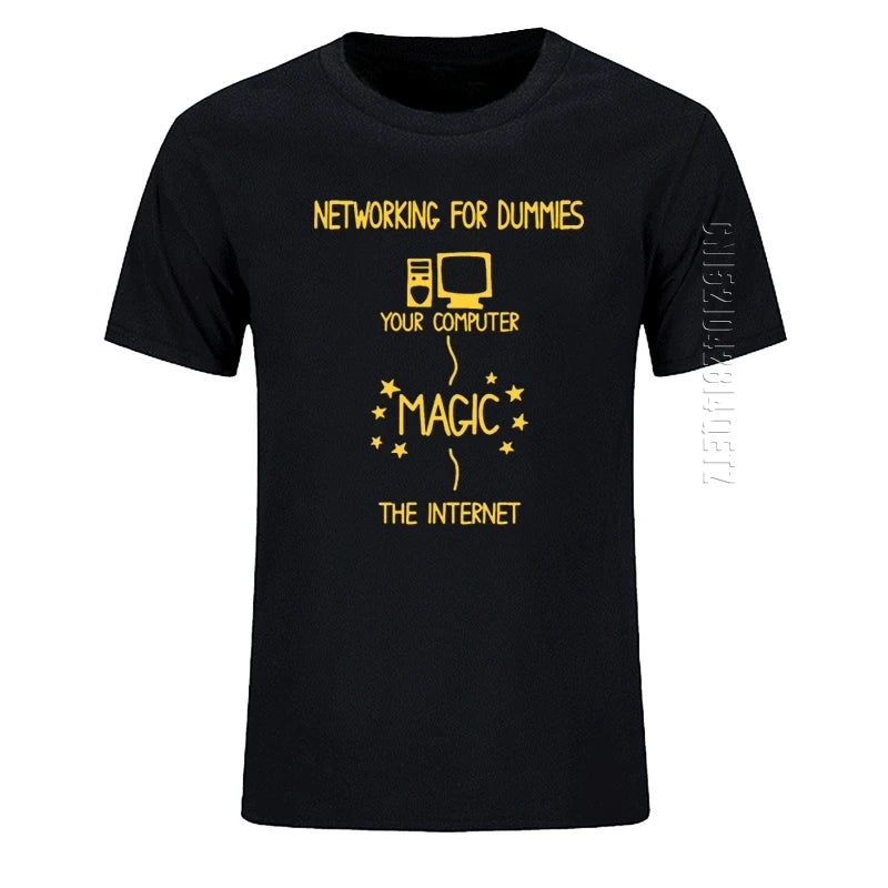 Networking for Dummies – Funny IT Programmer T-Shirt