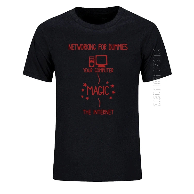 Networking for Dummies – Funny IT Programmer T-Shirt