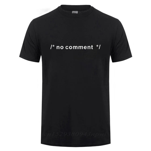 "No Comment" – Funny HTML CSS Dev T-Shirt