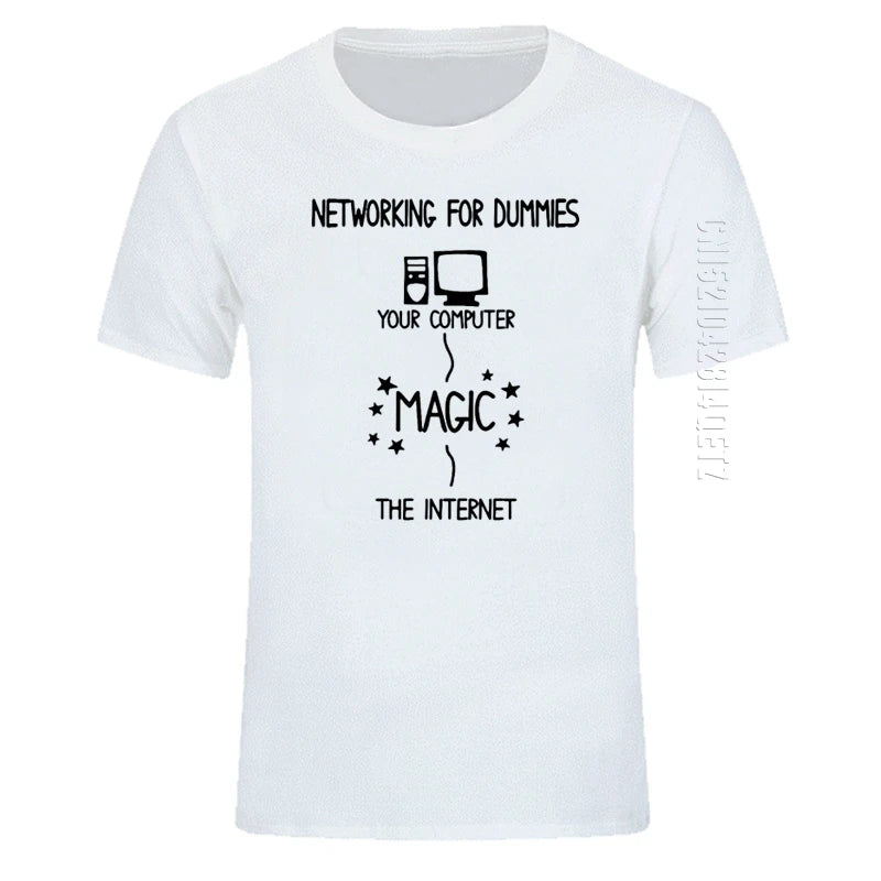 Networking for Dummies – Funny IT Programmer T-Shirt