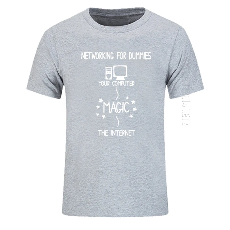 Networking for Dummies – Funny IT Programmer T-Shirt