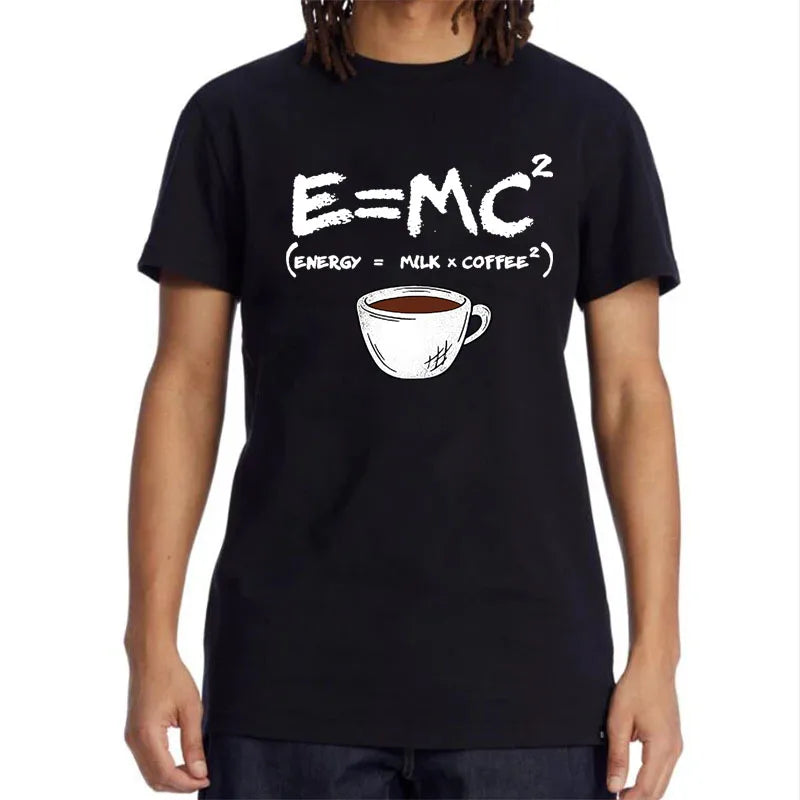 Energy = Milk + Coffee – Funny Science Formula T-Shirt
