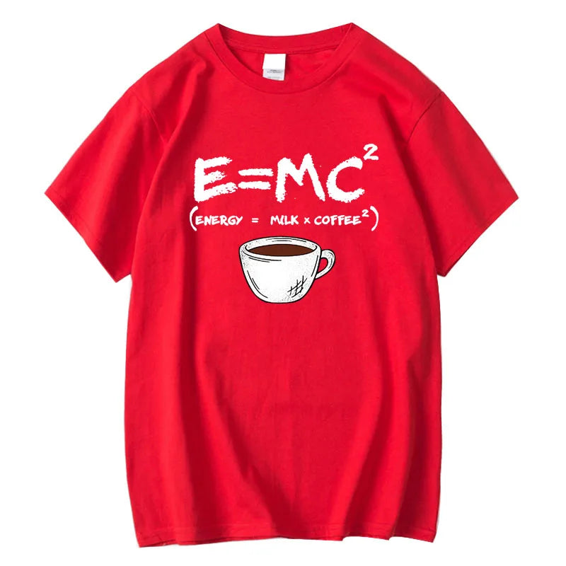 Energy = Milk + Coffee – Funny Science Formula T-Shirt