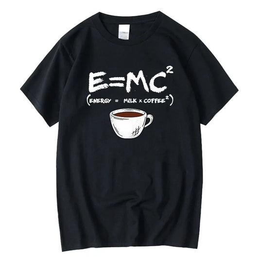 Energy = Milk + Coffee – Funny Science Formula T-Shirt