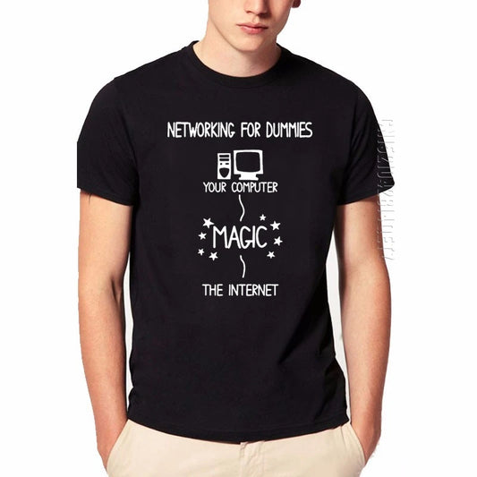 Networking for Dummies – Funny IT Programmer T-Shirt