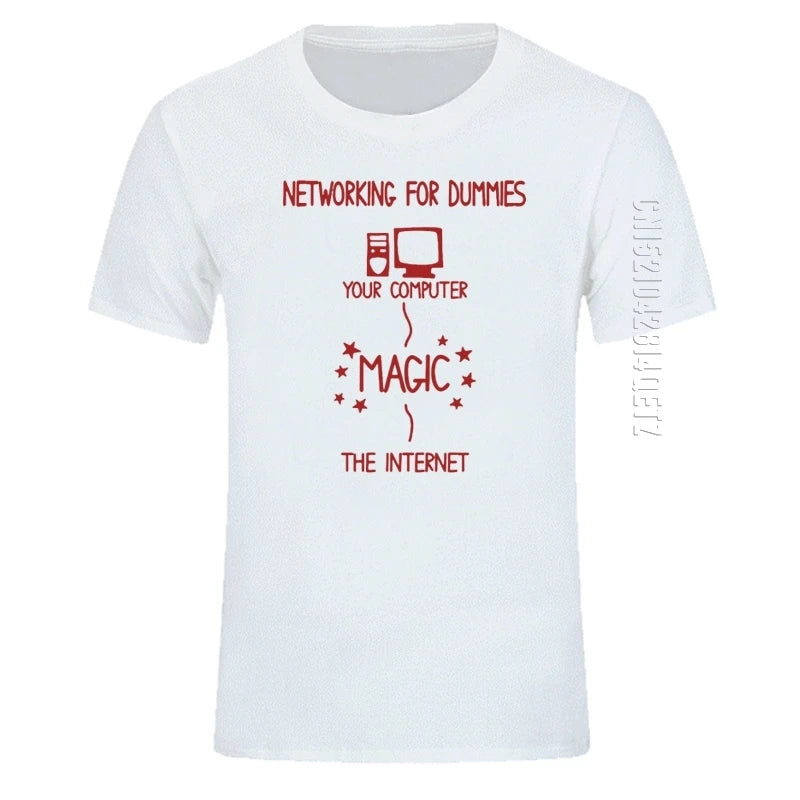 Networking for Dummies – Funny IT Programmer T-Shirt