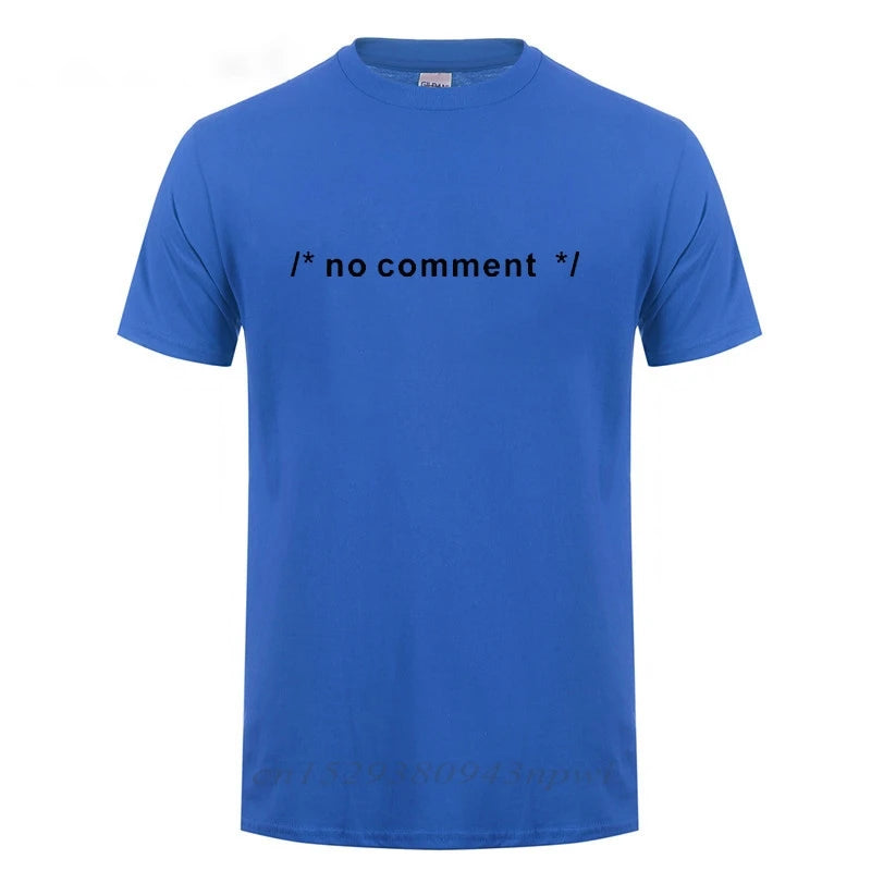 "No Comment" – Funny HTML CSS Dev T-Shirt