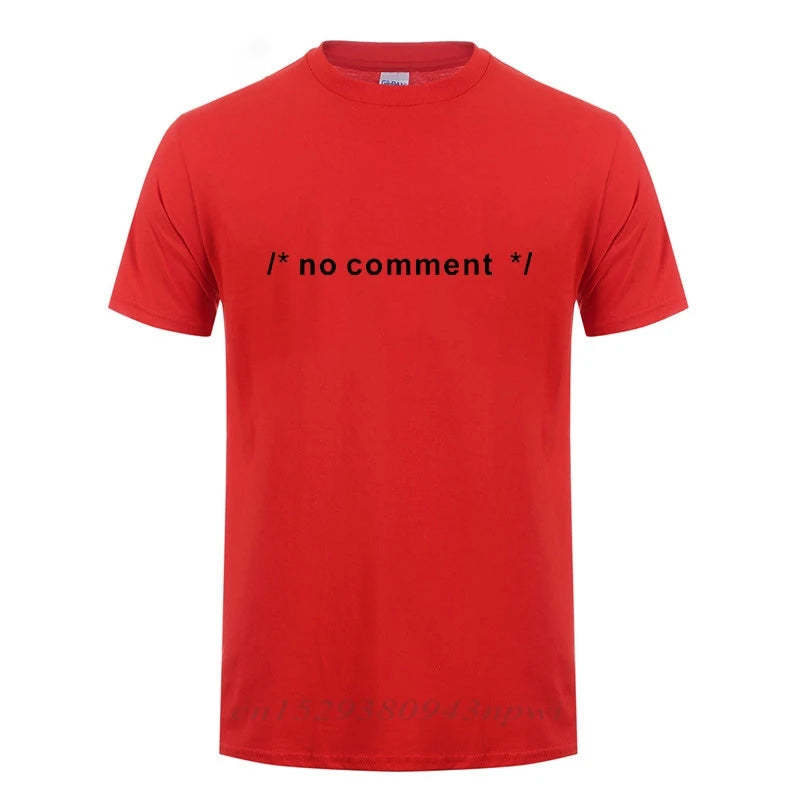 "No Comment" – Funny HTML CSS Dev T-Shirt