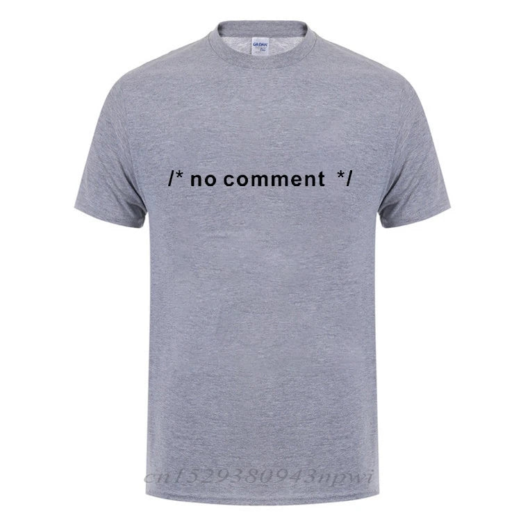 "No Comment" – Funny HTML CSS Dev T-Shirt