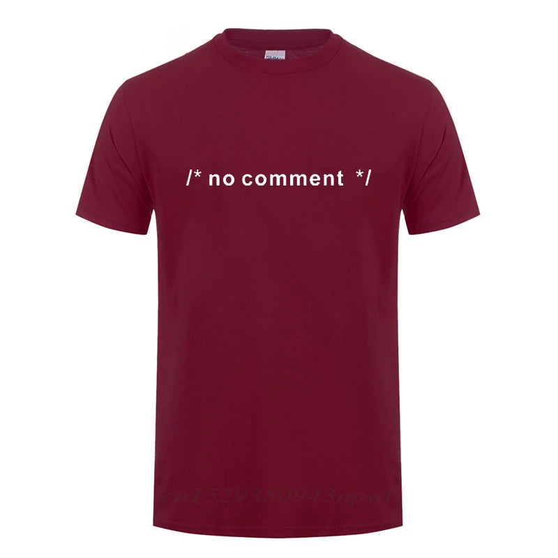 "No Comment" – Funny HTML CSS Dev T-Shirt