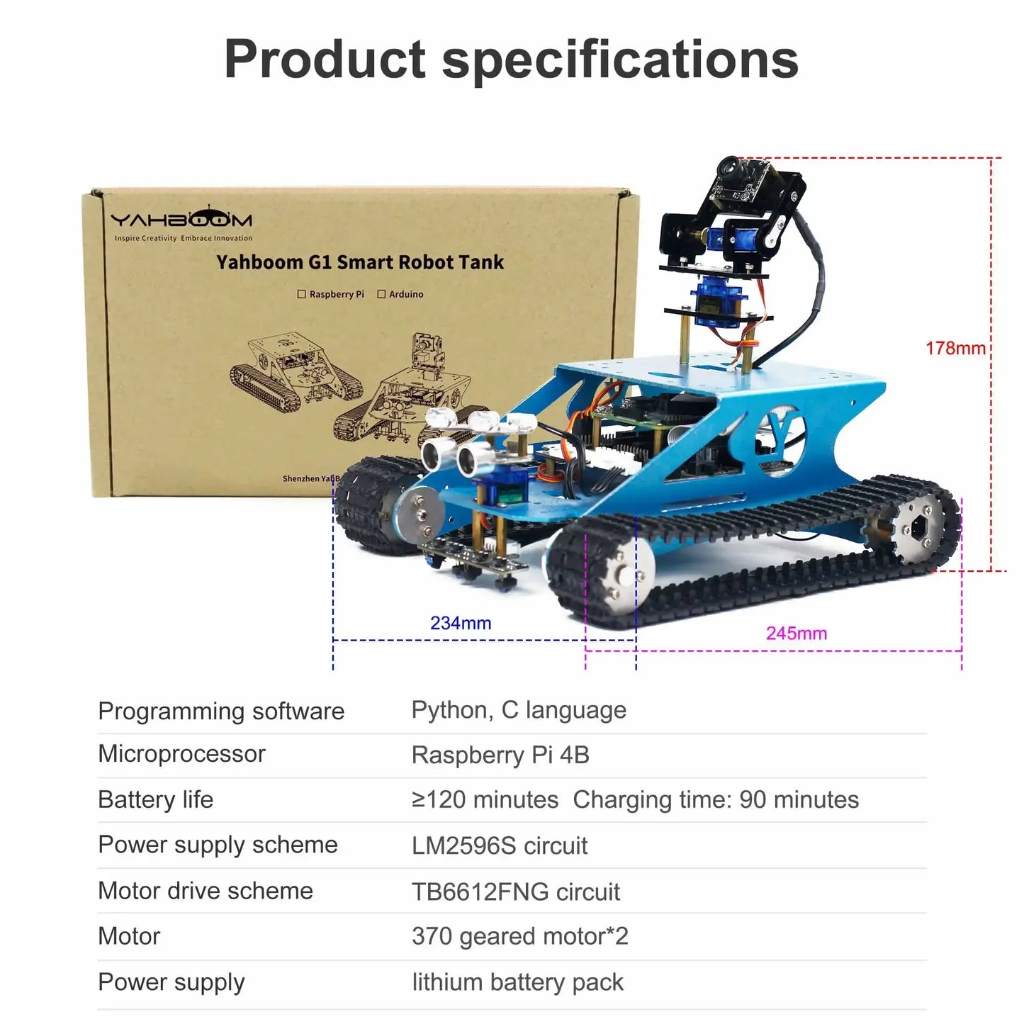 Smart Tank Robot Kit Pi