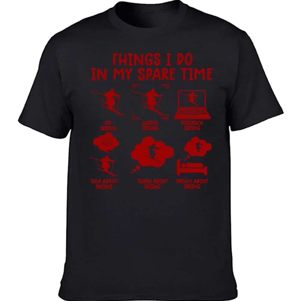 Skiing Spare Time Tee