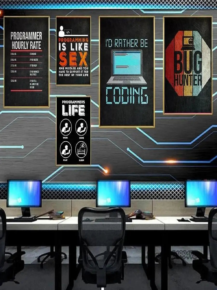 Code & Chaos: Funny Hacking Quote Canvas Collection