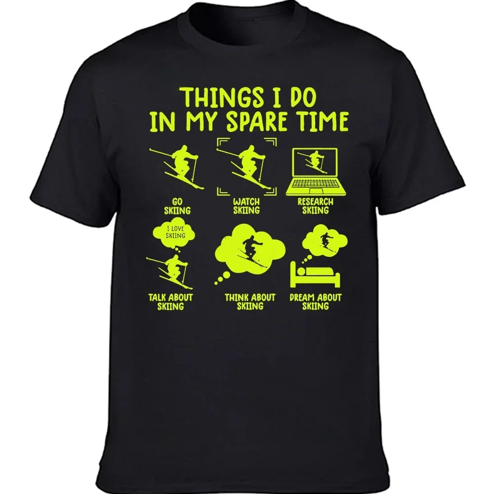 Skiing Spare Time Tee