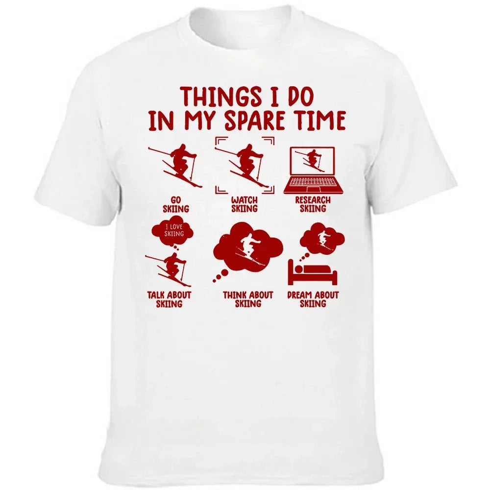 Skiing Spare Time Tee