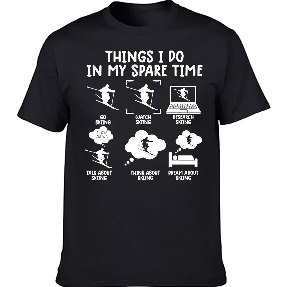 Skiing Spare Time Tee
