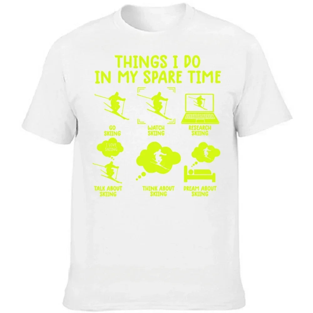 Skiing Spare Time Tee